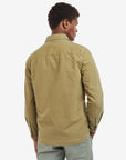 barbour washed overshirt bleached olive