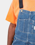 carhartt wip bib overall blue stone washed