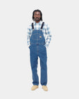 carhartt wip bib overall blue stone washed