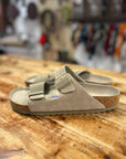 birkenstock arizona faded khaki soft footbed