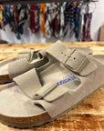 birkenstock arizona faded khaki soft footbed