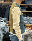 captain santors vest 7706 clk23 denim blue