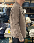 captain santors 5505 blazer jacket ck505 brown cotton linen