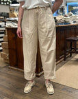 captain santors trousers 3302 clk03 ecru mustard stripes