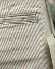 captain santors trousers 3302 clk03 ecru mustard stripes
