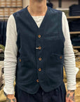 captain santors wool vest nevy 7702 CP352