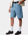 carhartt wip women brandon short blue stone bleached