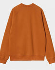 carhartt wip chase sweatshirt turmeric gold