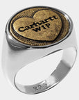 carhartt wip heart ring silver