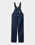 carhartt wip bib overall blue onewash
