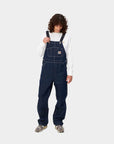 carhartt wip bib overall blue onewash