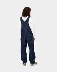 carhartt wip bib overall blue onewash