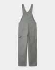 carhartt wip bib overall smoke green rinsed