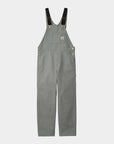 carhartt wip bib overall smoke green rinsed
