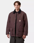 carhartt wip lander coat palisander black stone washed