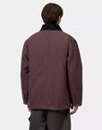 carhartt wip lander coat palisander black stone washed