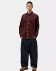 carhartt wip long sleeve madison cord shirt amarone
