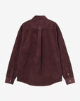 carhartt wip long sleeve madison cord shirt amarone