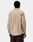 carhartt wip long sleeve madison cord shirt wall