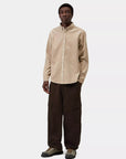 carhartt wip long sleeve madison cord shirt wall
