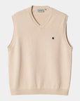 carhartt wip madison vest sweater fleur de sel black