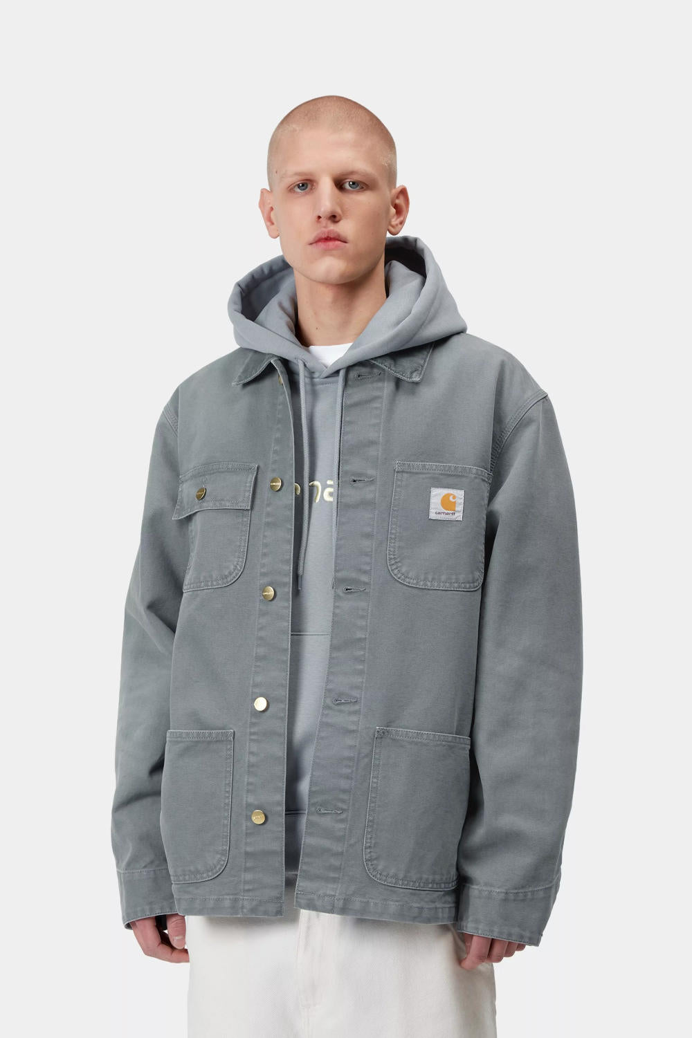 carhartt wip michigan coat cozy blue stone canvas – www.sublime.bz