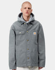 carhartt wip michigan coat cozy blue stone canvas