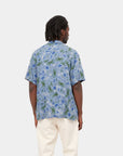 carhartt wip mirage short sleeve shirt mirage print frosted blue