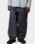 carhartt wip og double knee pant blue rigid