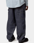 carhartt wip og double knee pant blue rigid