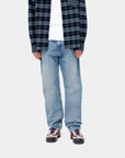 carhartt wip pontiac pant blue light used wash