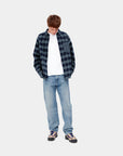 carhartt wip pontiac pant blue light used wash
