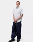 carhartt wip short sleeve keene shirt keene stripe white