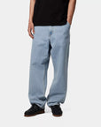 carhartt wip single knee pant blue heavy stone bleached