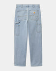 carhartt wip single knee pant blue heavy stone bleached