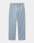 carhartt wip single knee pant blue heavy stone bleached