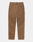 carhartt wip single knne pant hamilton brown rinsed