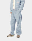 carhartt wip terrell sk pant hickory stripe bleach wax rinsed