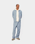 carhartt wip terrell sk pant hickory stripe bleach wax rinsed