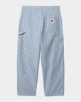 carhartt wip terrell sk pant hickory stripe bleach wax rinsed