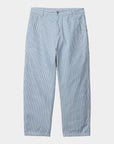 carhartt wip terrell sk pant hickory stripe bleach wax rinsed