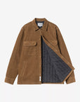 carhartt wip whitsome shirt jacket cotton corduroy h brown