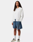 carhartt wip women alta short blue dark used wash