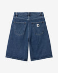 carhartt wip women brandon short blue stone washed