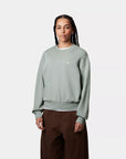 carhartt wip women casey sweatshirt frosted green silver