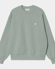 carhartt wip women casey sweatshirt frosted green silver