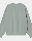 carhartt wip women casey sweatshirt frosted green silver