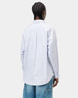 carhartt wip women long sleeve keene shirt keene stripe white