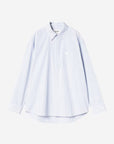 carhartt wip women long sleeve keene shirt keene stripe white
