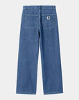 carhartt wip women simple pant blue stone washed
